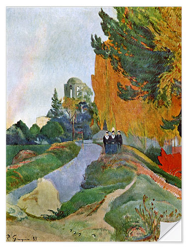 Selvklebende plakat Landscape in Arles near the Alyscamps