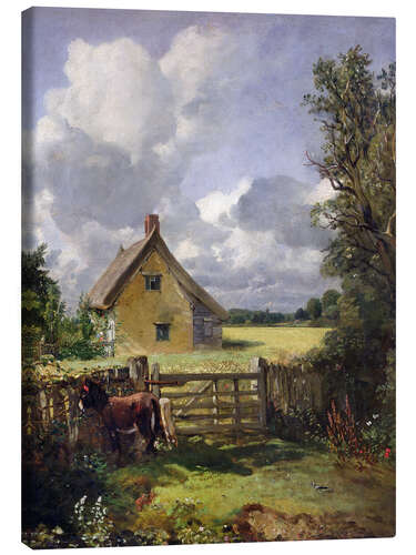 Canvas-taulu Cottage in a Cornfield