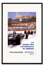 Gerahmter Kunstdruck Das offizielle Programm für den 24. Großen Preis von Monaco