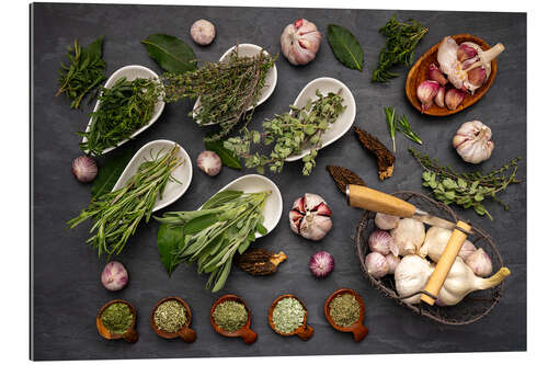 Gallery print Fresh Herbs and Garlic