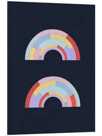 Magnettafel Linearer Regenbogen II