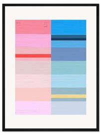 Gerahmter Kunstdruck Linearer Regenbogen