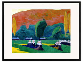 Impression artistique encadrée Breton Women Attending a Pardon