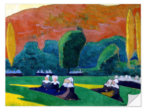 Vinilo para la pared Breton Women Attending a Pardon