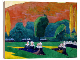 Cuadro de madera Breton Women Attending a Pardon - Émile Bernard