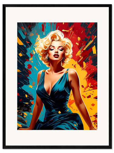 Ingelijste kunstdruk Marilyn Monroe