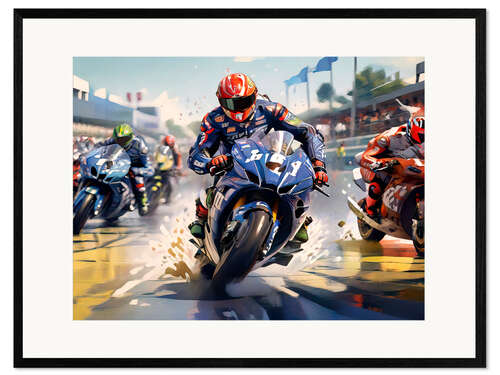 Framed art print Motorcycle Racing