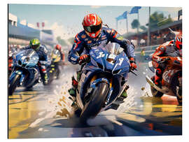 Magnettafel Motorradrennen