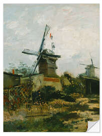 Selvklebende plakat Windmills on Montmartre