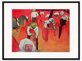 Gerahmter Kunstdruck Die Buchweizenernte, 1888