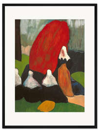 Gerahmter Kunstdruck Bretonische Frauen mit Seetang