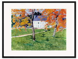 Gerahmter Kunstdruck Haus unter den Bäumen, 1888