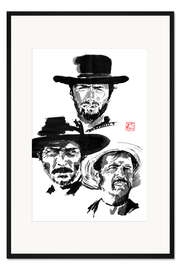 Gerahmter Kunstdruck Zwei glorreiche Halunken, 1966