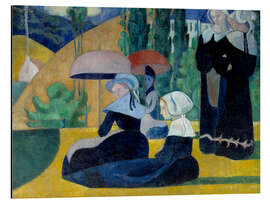 Obraz na aluminium Breton women with umbrellas, 1892