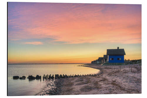 Obraz na aluminium Blue House on the Baltic Sea in Heiligenhafen