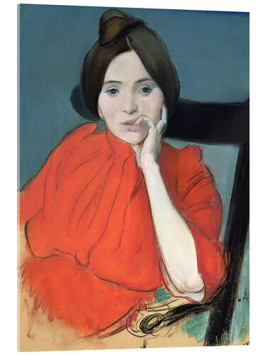 Tableau en verre acrylique Portrait of a Woman, 1890