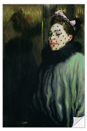 Wandsticker Frau im Schleier, 1891
