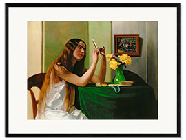 Kehystetty taidepainatus At the Dressing Table, 1911