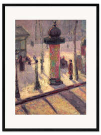 Impresión de arte enmarcada Kiosk on the Boulevard Clichy, 1887