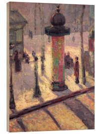Tableau en bois Kiosk on the Boulevard Clichy, 1887
