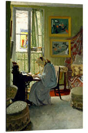 Alubild Schreibende Frau in einem Interieur, 1904