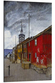 Magnettafel Straße in Røros