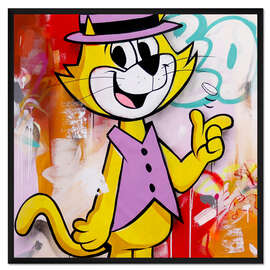 Gerahmter Kunstdruck Superkater Pop Art