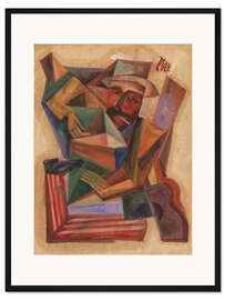 Gerahmter Kunstdruck Mann und Gitarre