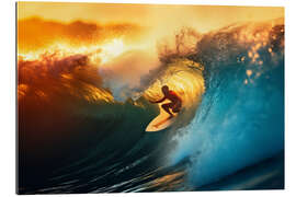 Gallery print A Surfer Riding a Massive Wave