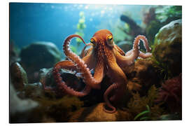 Magnettafel Ein Oktopus auf dem Meeresgrund