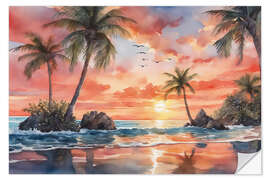 Vinilo para la pared Island Sunset