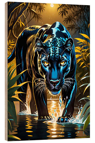 Quadro de madeira Black Panther