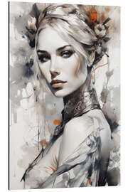 Aluminium print Portrait of Elegance