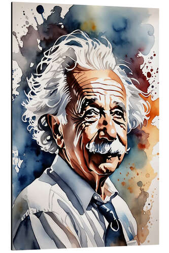 Tableau en aluminium Albert Einstein