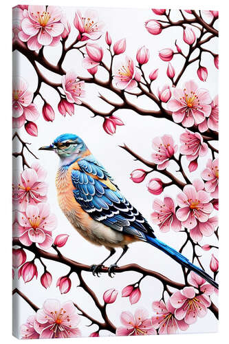 Canvas-taulu Cherry Blossom and Bird