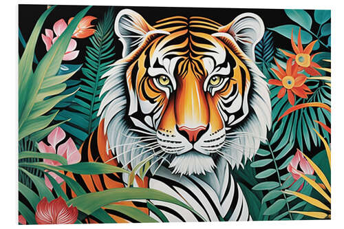 Quadro em PVC Tiger In The Jungle