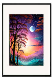 Gerahmter Kunstdruck Verträumte Landschaft