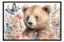 Gerahmter Kunstdruck Baby Bear