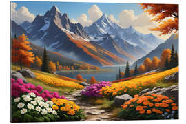 Quadro em plexi-alumínio Alpine Landscape