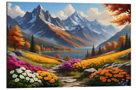 Magnettafel Alpine Landschaft