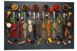 Print på skumplade Exotic spices from all over the world