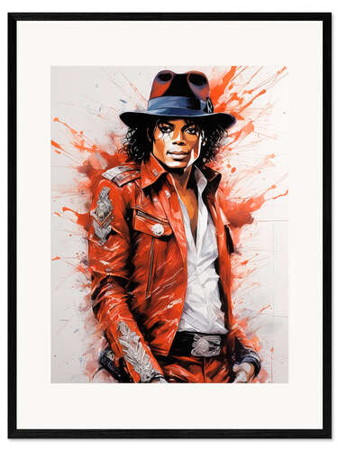 Impression artistique encadrée Michael Jackson