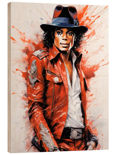 Wood print Michael Jackson