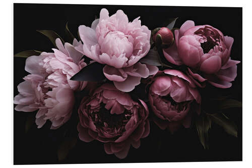 Foam board print Opulent Flowers Pastel Pink