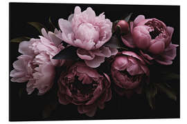 Magnettafel Opulente Blumen in Pastellrosa