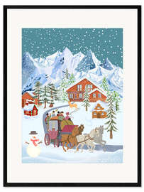 Framed art print Winter Ride in the Mountains