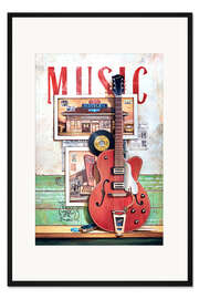 Gerahmter Kunstdruck Music Diner