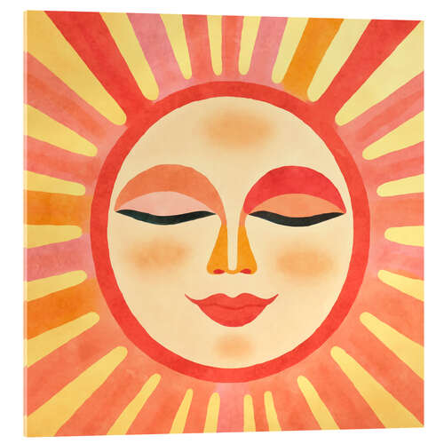 Quadro em acrílico Whimsical Sun Face