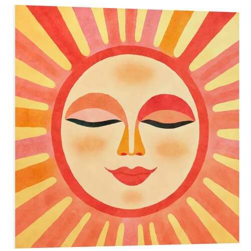 Tableau en PVC Whimsical Sun Face