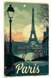 Quadro em PVC Journey to Paris